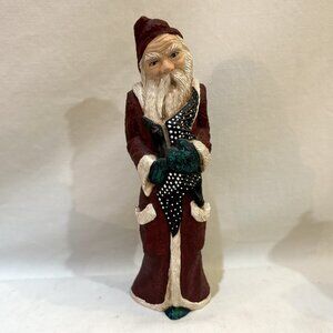 VTG Handcrafted Jennigs St. Cloud MN Santa Holding a Loon Earl Jennings Signed